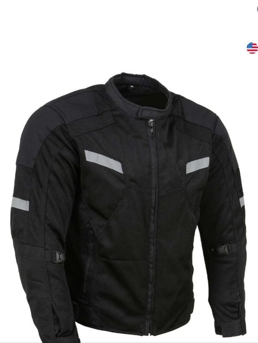 Milwaukee Leather Men’s Black Mesh Performance Motorcycle Jacket -